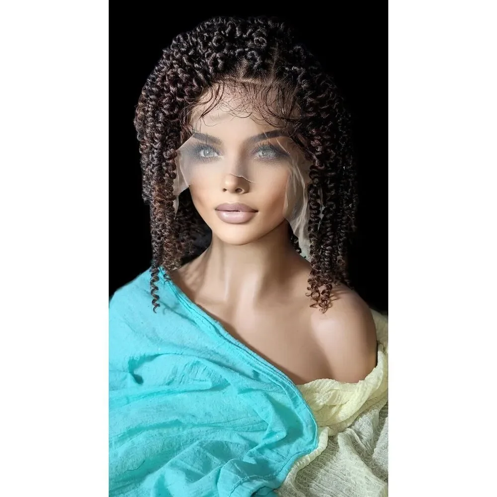 Braided Full Lace Wig, Handmade Passion Twist, Bohemian Twist. Short 12" NWT - Picture 13 of 15